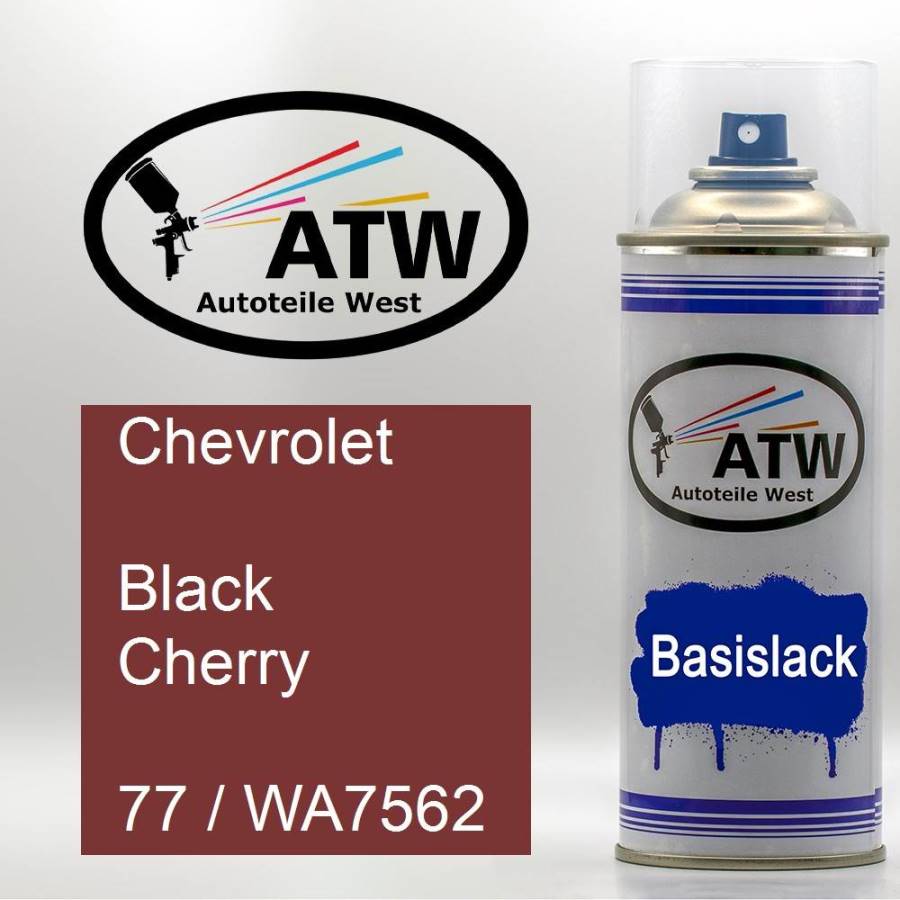 Chevrolet, Black Cherry, 77 / WA7562: 400ml Sprühdose, von ATW Autoteile West.